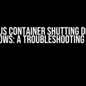 CesiumJS Container Shutting Down on Windows: A Troubleshooting Guide